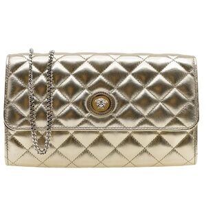 Versace Gold Quilted Crossbody Bag